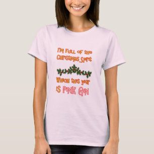 Kerstgeest - Roze gin T-shirt