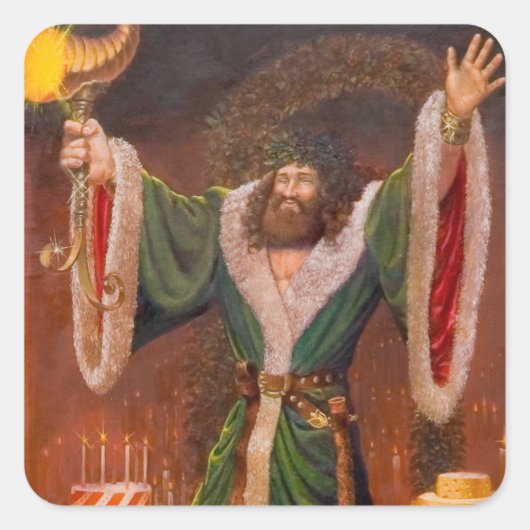 Kerstgeest Vierkante Sticker (Voorkant)