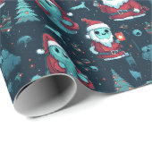 Kerstgeesten Cadeaupapier (Rol Hoek)