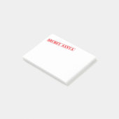 Kerstgeheim Santa Holiday Gift Rood en Wit Post-it® Notes (Schuin)