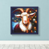 Kerstgeit 4 canvas afdruk (Insitu (Houten vloer))