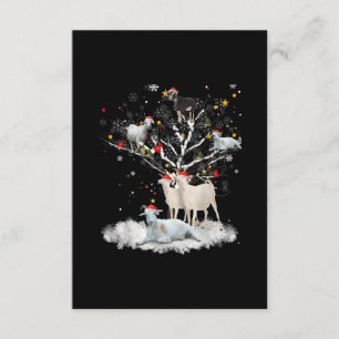 kerstgeit in de boom Funny Santa Goat Lover Gift Informatiekaartje