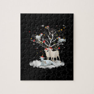 kerstgeit in de boom Funny Santa Goat Lover Gift Legpuzzel