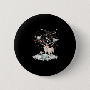 kerstgeit in de boom Funny Santa Goat Lover Gift Ronde Button 5,7 Cm