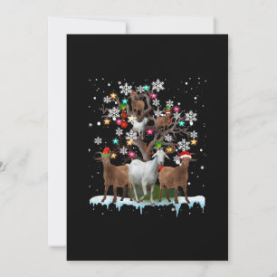 Kerstgeit op de Boom Santa Goat Lover Save The Date