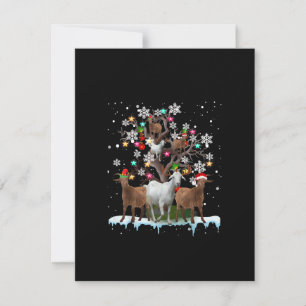 kerstgeit op de boom van Santa Goat Lover Kaart