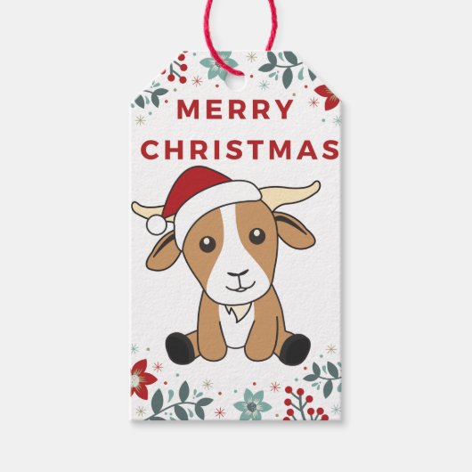 Kerstgeit Winterdieren Gift Labels Cadeaulabel (Voorkant)