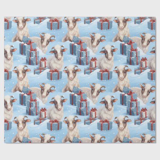 Kerstgeiten en geschenken cadeaupapier (Vlak)
