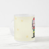 kerstgek matglas koffiemok (Voorkant links)