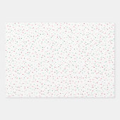 kerstgekleurd sneeuwpakpapier voor stippen inpakpapier vel (Voorkant)