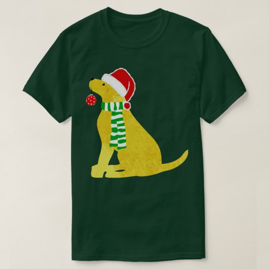 Kerstgele lab Holiday Dog T-shirt (Design voorkant)