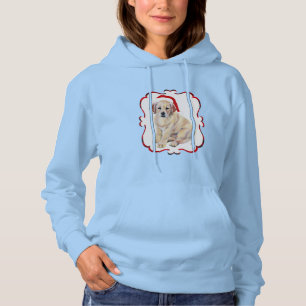 kerstgele labrador puppy Tartan Hoodie