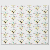 kerstgele labrador Retriever Cadeaupapier (Vlak)