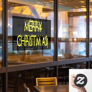 Kerstgele sterren Night BLK Home Store Vinyl Raamsticker