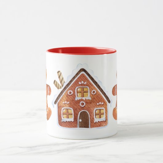 kerstgemberbrood cadeau mok voor tweetone koffie (Midden)