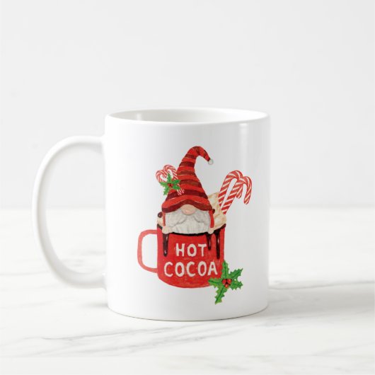 Kerstgenoom in een Mok van warme chocolade  (Links)