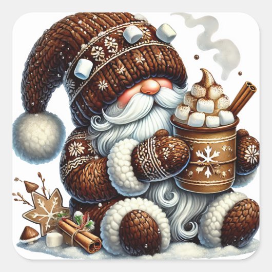 Kerstgenoomstickers Vierkante Sticker (Voorkant)