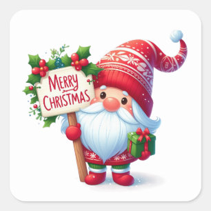 Kerstgenoomstickers Vierkante Sticker