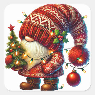 Kerstgenoomstickers Vierkante Sticker