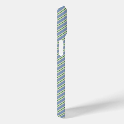 Kerstgenote op blauwe strepen Case-Mate iPhone case (Achterkant / Rechts)