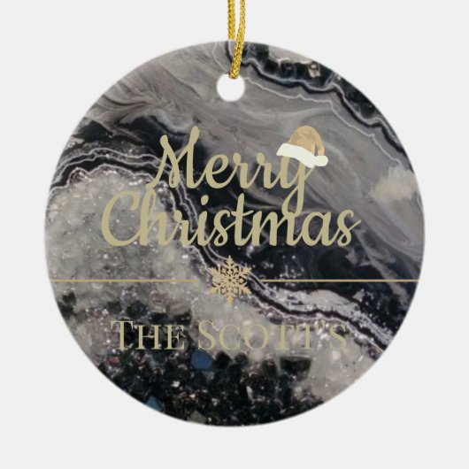 kerstgeode keramisch ornament (Voorkant)