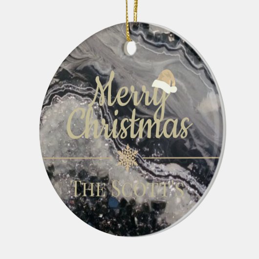 kerstgeode keramisch ornament (Links)