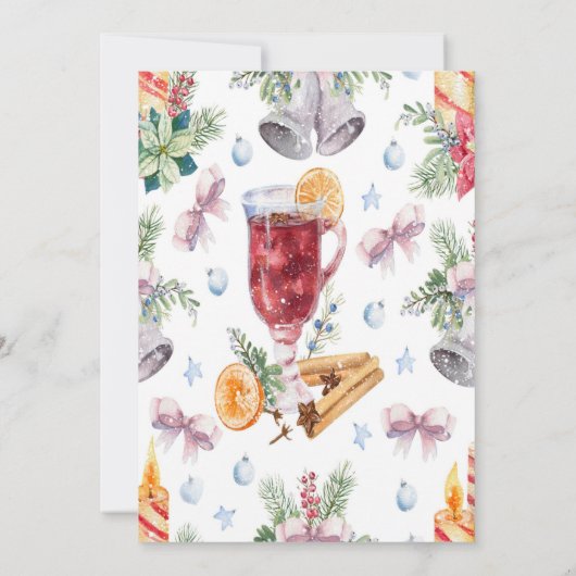 kerstgeometrische goudbrauwen en bubbelvitat kaart (Achterkant)