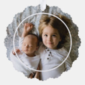 Kerstgepersonaliseerde Scandinavische noordse boss Ornament Kaart (Achterkant)