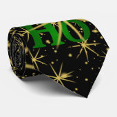 kerstgeschenk: "HO HO HO al!" Black Stropdas (Opgerold)