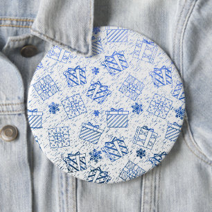Kerstgeschenken 6 ronde button 6,0 cm