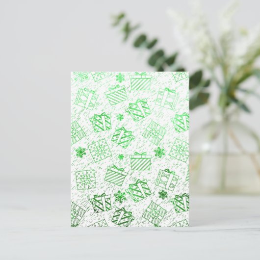 Kerstgeschenken 7 feestdagenkaart (Staand voorkant)