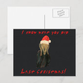 kerstgeschreeuw feestdagenkaart (Voorkant / Achterkant)