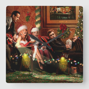 Kerstgesprek Vierkante Klok