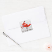 Kerstgevlekte Floral Holiday Sticker (Envelop)
