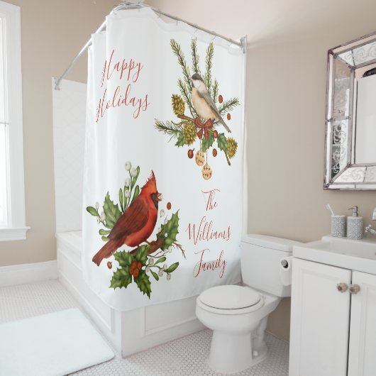 Kerstgevluchten, showgordijn douchegordijn (In situ)