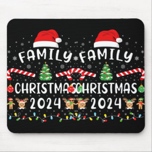 Kerstgezin 2024 Elf Squad Santa Xmas Vakantie Muismat