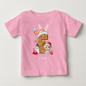 Kerstgezin Santa Gingerbread Letter E Meisje (Voorkant)