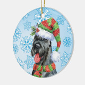 Kerstgigant Schnauzer Keramisch Ornament (Links)