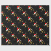 kerstgiraf cadeaupapier (Vlak)