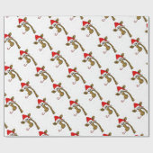 kerstgiraf cadeaupapier (Vlak)