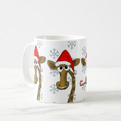 kerstgiraf koffiemok (Voorkant links)