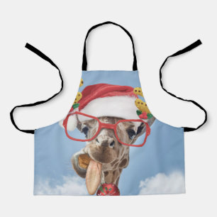 kerstgiraf schort