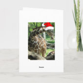 kerstGiraffe Feestdagen Kaart (Achterkant)