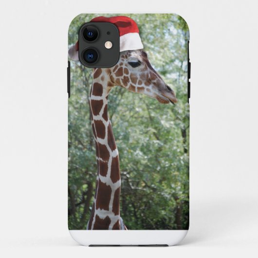 KerstGiraffe met kerstman Case-Mate iPhone Case (Achterkant)