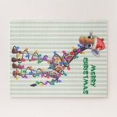 KerstGiraffe Puzzle Legpuzzel (Horizontaal)