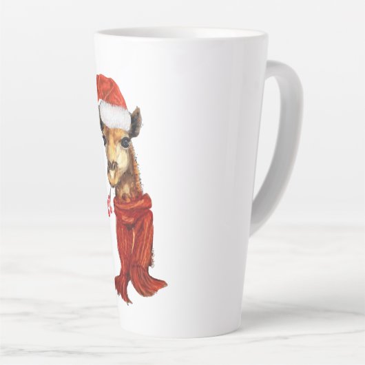 KerstGiraffe Waterverf Winter Latte Mok (Rechterhoek)