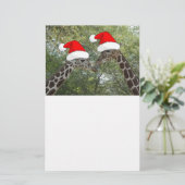kerstGiraffes Briefpapier (Staand voorkant)