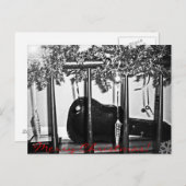 kerstgitaar feestdagenkaart (Voorkant / Achterkant)