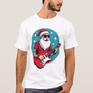 Kerstgitarist Rockmuziek Kerstmis T-shirt