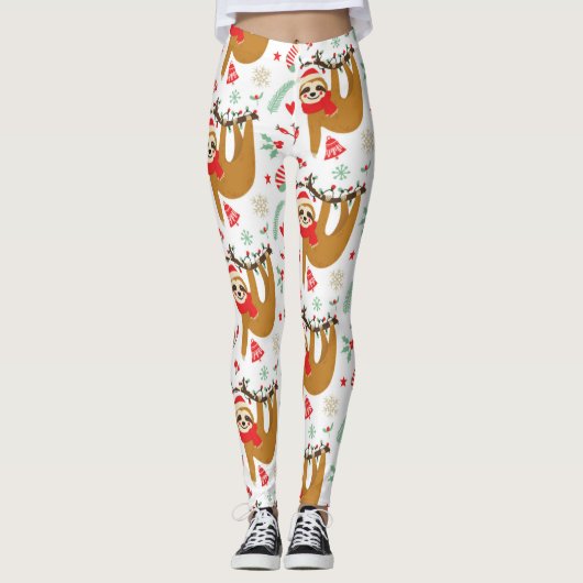 Kerstgleuf Leggings (Voorkant)